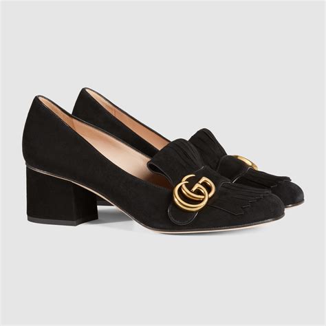 gucci marmont mid heel pump